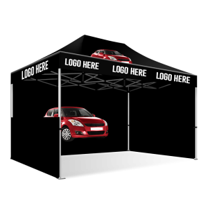 3M X 4M Gazebo Tent in Black Print