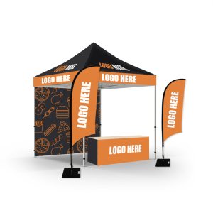 Custom Logo Exhibition Gazebo with Advertising Flag